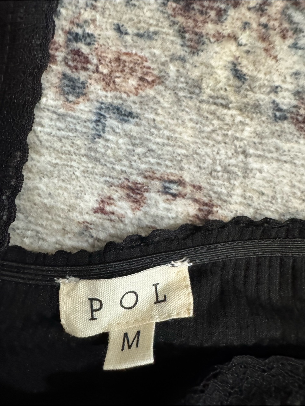 POL Black Ribbed Button-Front Cropped Tank - Picture 2 of 2